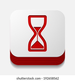 it is a square button in modern style