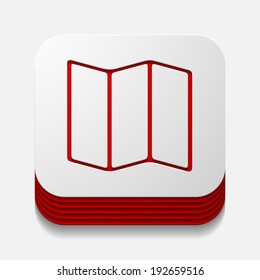 it is a square button in modern style