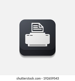 it is a square button in modern style