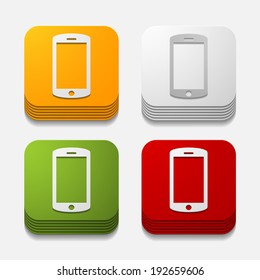 it is a square button in modern style