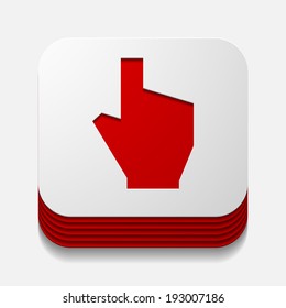 it is a square button in modern style