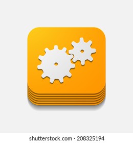 it is a square button in modern style