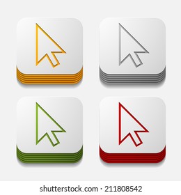 it is a square button in modern style