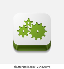 it is a square button in modern style