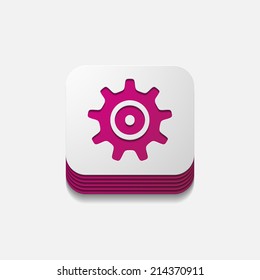 it is a square button in modern style