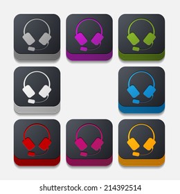 it is a square button in modern style