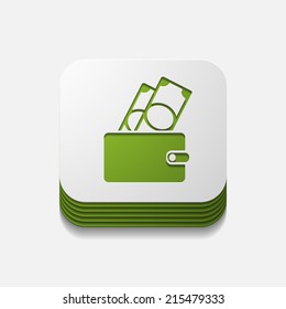 it is a square button in modern style