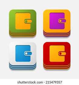 it is a square button in modern style