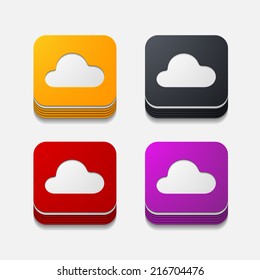 it is a square button in modern style