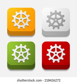 it is a square button in modern style