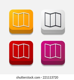 it is a square button in modern style