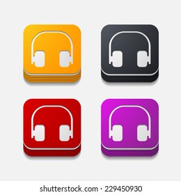 it is a square button in modern style