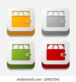 it is a square button in modern style