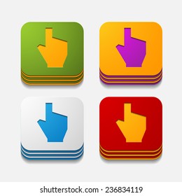 it is a square button in modern style