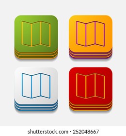 it is a square button in modern style