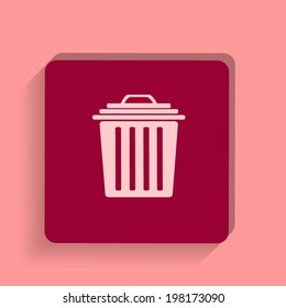 square button on a pink background. Vector illustration Vector icon vintage symbol set for use