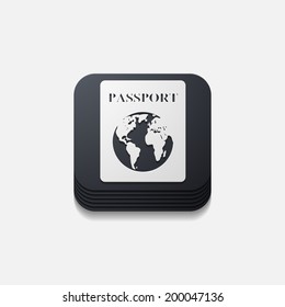 square button: passport