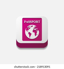 square button: passport