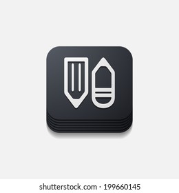 square button: pencil