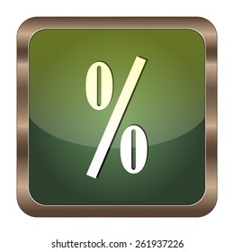 Square button percent on the white background