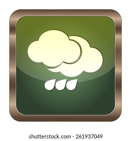 Square button rain on the white background