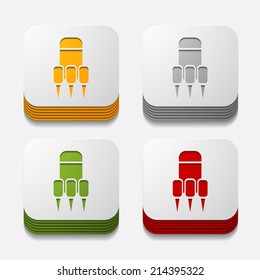 square button: rocket