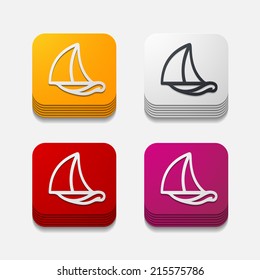 square button: sailboat