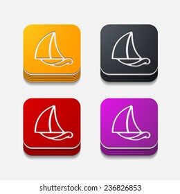 square button: sailboat