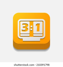 square button: score board