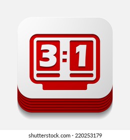 square button: score board