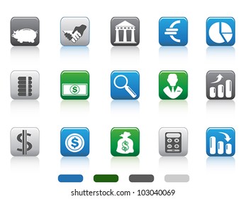 square button of simple Finance and Banking icons set