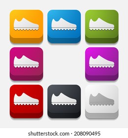 square button: sneakers