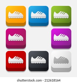 square button: sneakers