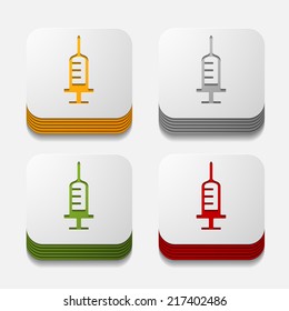 square button: syringe