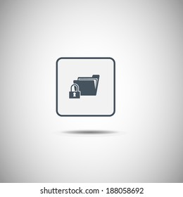 square button Vector folder icon 