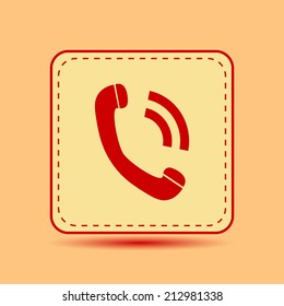 Square button. Vector icon Flat icons.