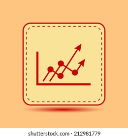 Square button. Vector icon Flat icons.