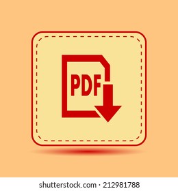 Square button. Vector icon Flat icons.