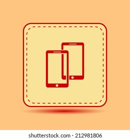 Square button. Vector icon Flat icons.