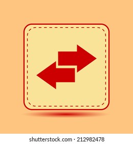 Square button. Vector icon Flat icons.