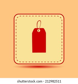 Square button. Vector icon Flat icons.