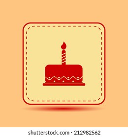 Square button. Vector icon Flat icons.