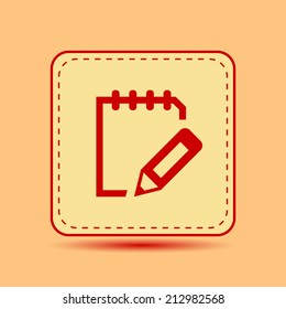 Square button. Vector icon Flat icons.