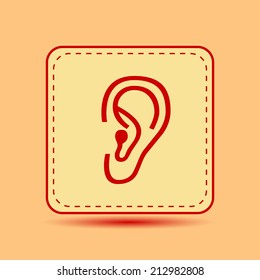 Square button. Vector icon Flat icons.