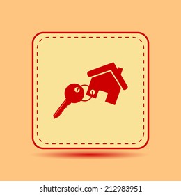 Square button. Vector icon Flat icons.