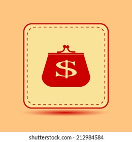 Square button. Vector icon Flat icons.