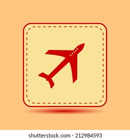 Square button. Vector icon Flat icons.