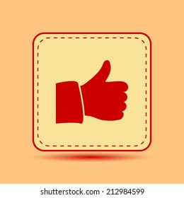 Square button. Vector icon Flat icons.