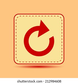 Square button. Vector icon Flat icons.