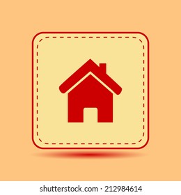 Square button. Vector icon Flat icons.